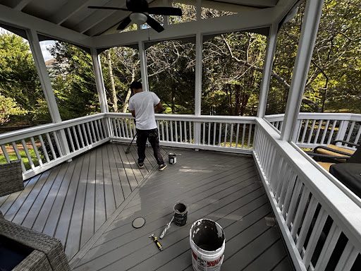 Deck repair, porch and rails, Porch floor