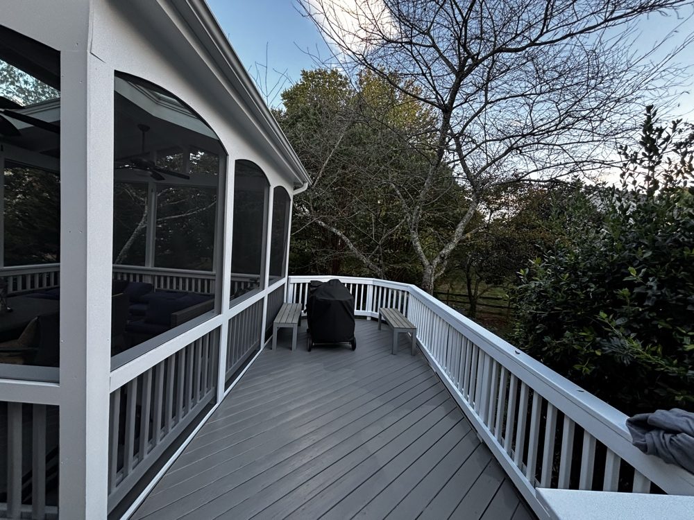 Deck repair, porch and rails, Rails done